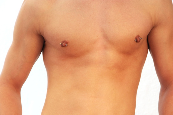 Pierced nipple chain